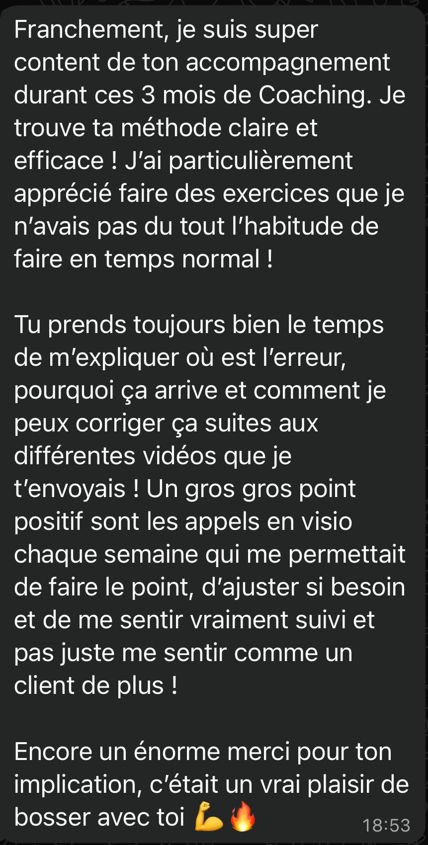 Message de Christy